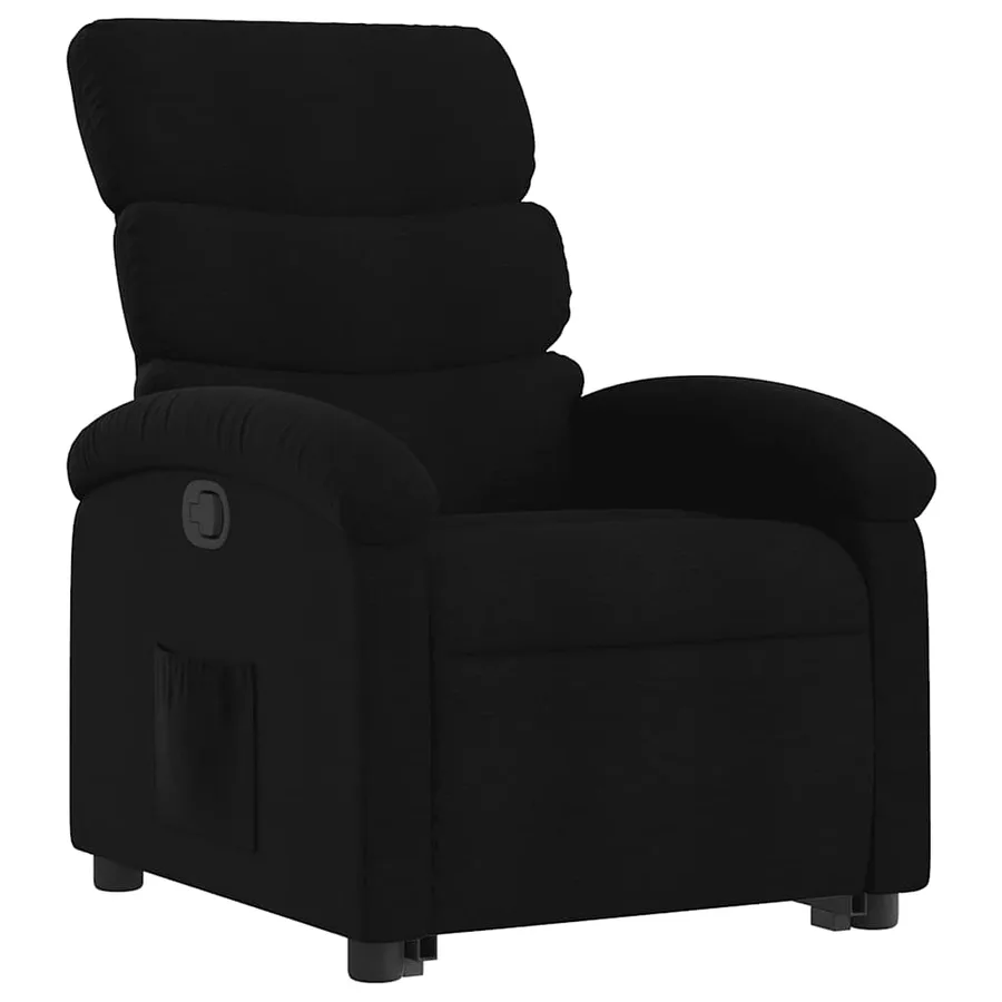 Fauteuil inclinable noir tissu - 4