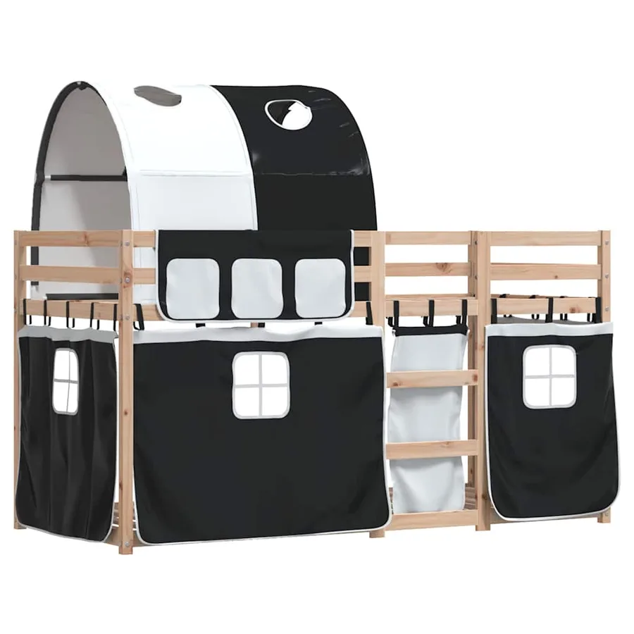 Lit superposé sans matelas 90x200 cm bois de pin massif - 3