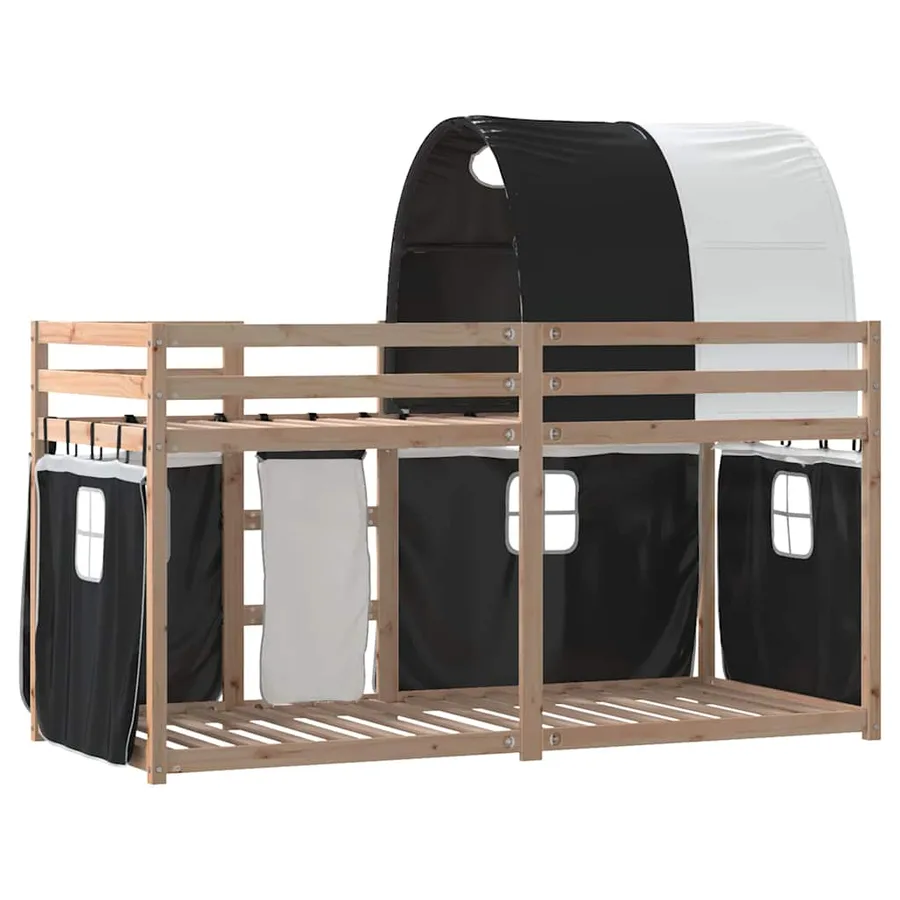 Lit superposé sans matelas 90x200 cm bois de pin massif - 7