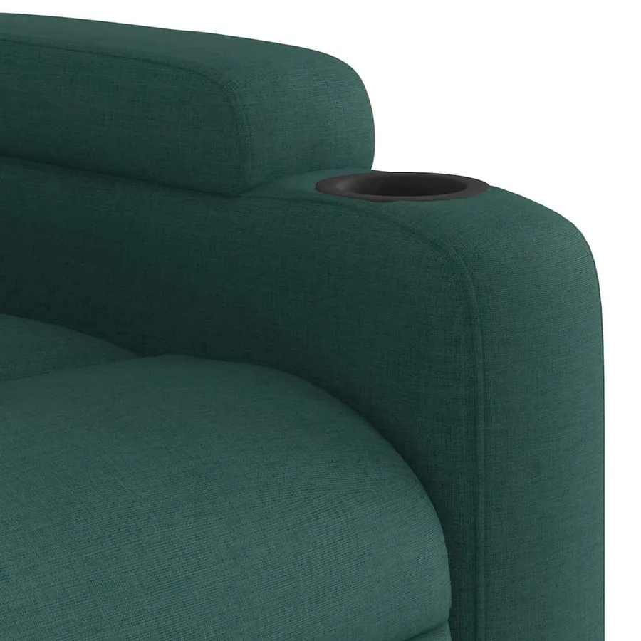 Fauteuil inclinable de massage Vert foncé Tissu - 11