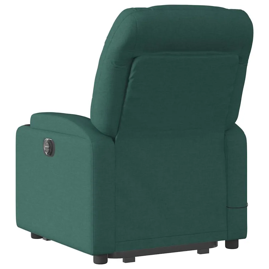 Fauteuil inclinable de massage Vert foncé Tissu - 5