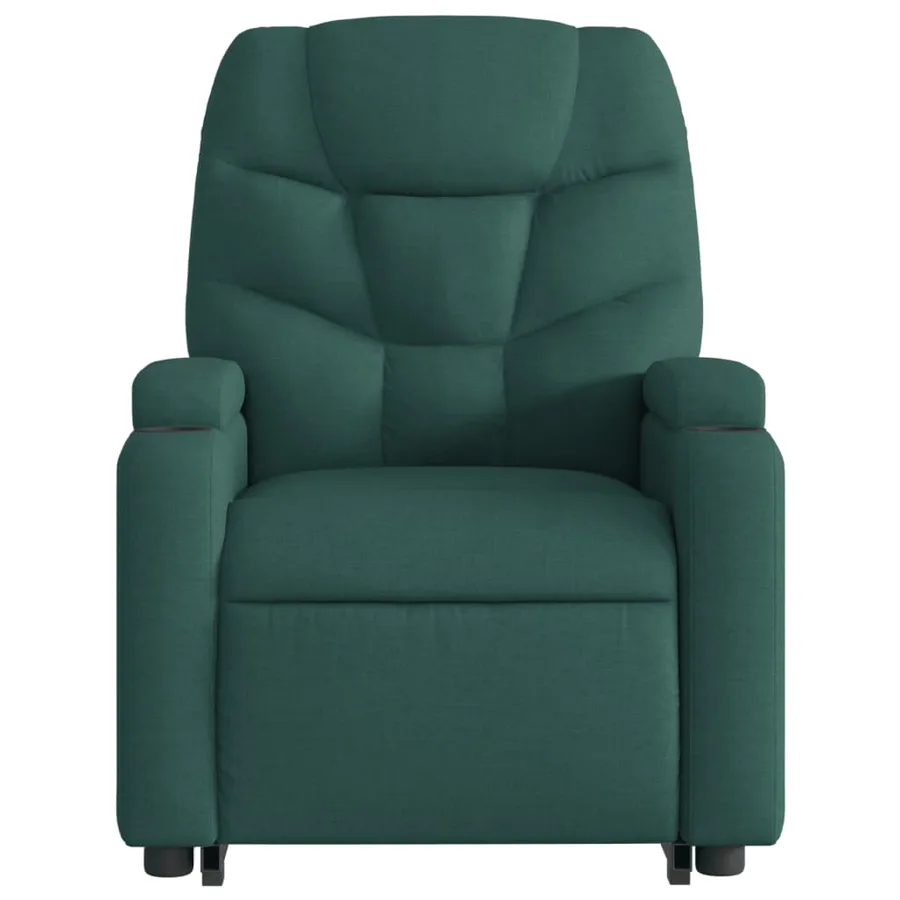 Fauteuil inclinable de massage Vert foncé Tissu - 9