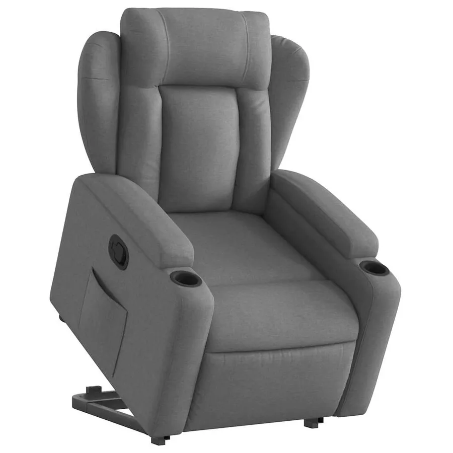Fauteuil inclinable Gris foncé Tissu - 3