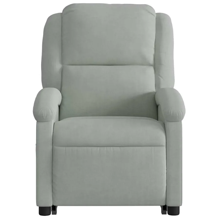 Fauteuil de massage inclinable Gris clair Velours - 9