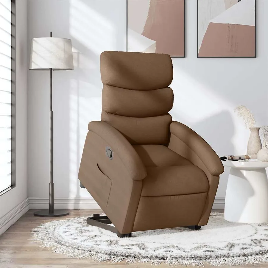 Fauteuil inclinable Marron Tissu - 15