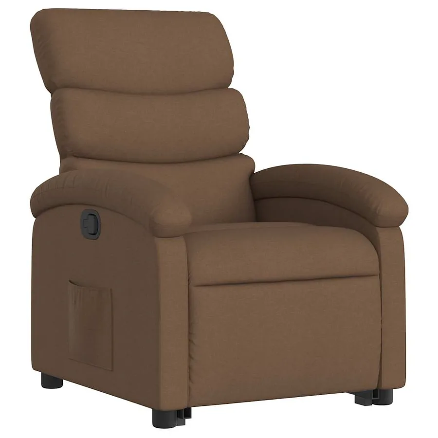 Fauteuil inclinable Marron Tissu - 4