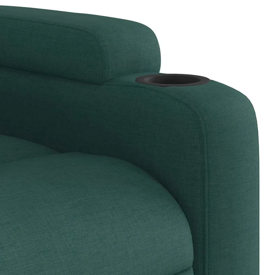 Fauteuil inclinable vert foncé tissu - 11