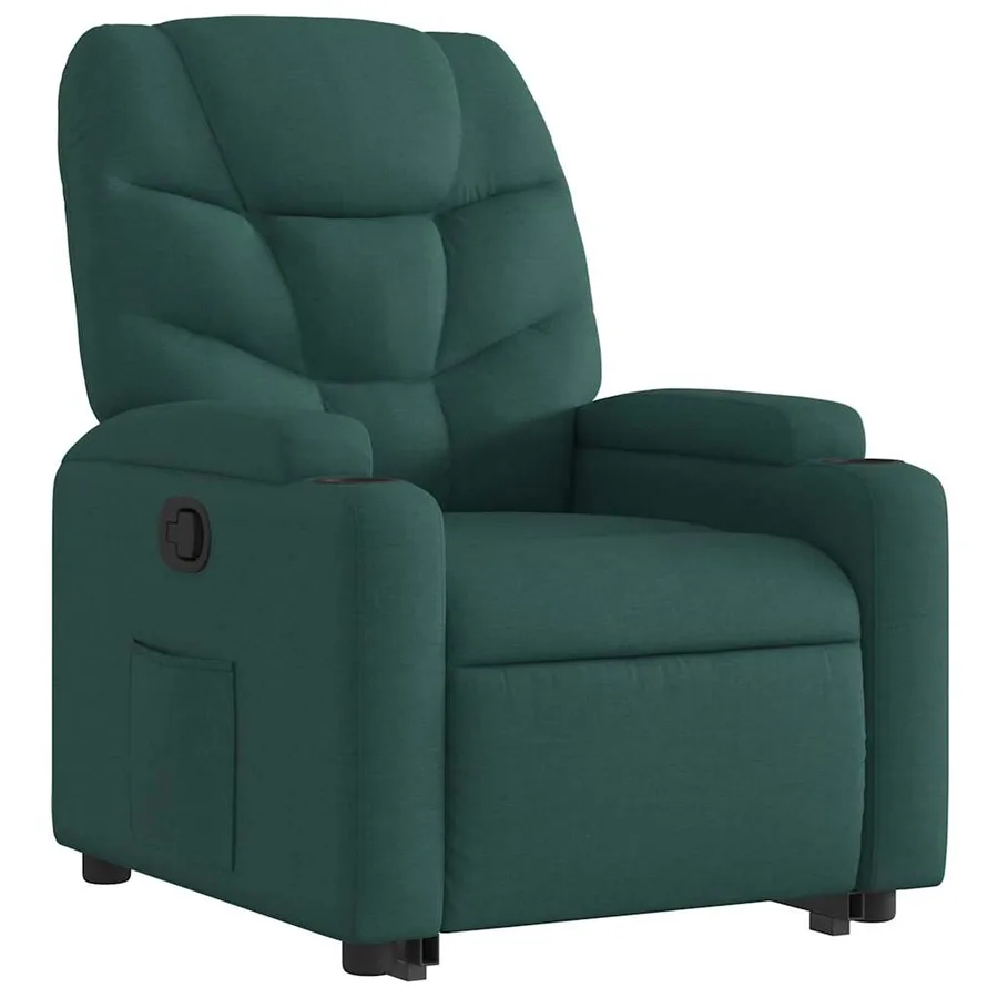 Fauteuil inclinable vert foncé tissu - 4