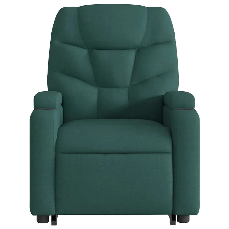 Fauteuil inclinable vert foncé tissu - 9