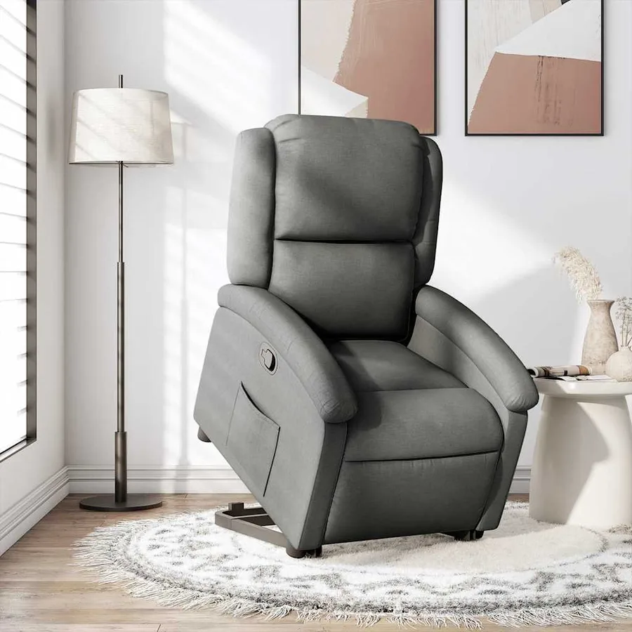 Fauteuil inclinable Gris foncé Tissu - 15