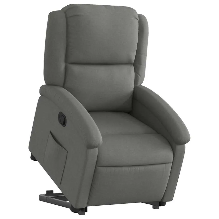 Fauteuil inclinable Gris foncé Tissu - 3