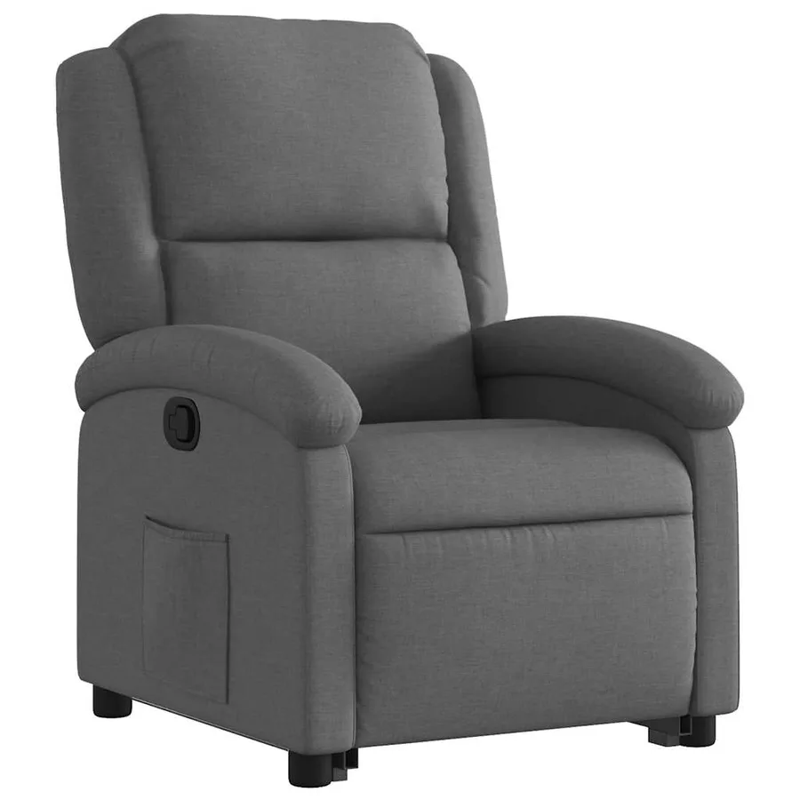 Fauteuil inclinable Gris foncé Tissu - 4