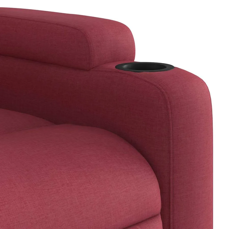 Fauteuil inclinable de massage Rouge bordeaux Tissu - 11