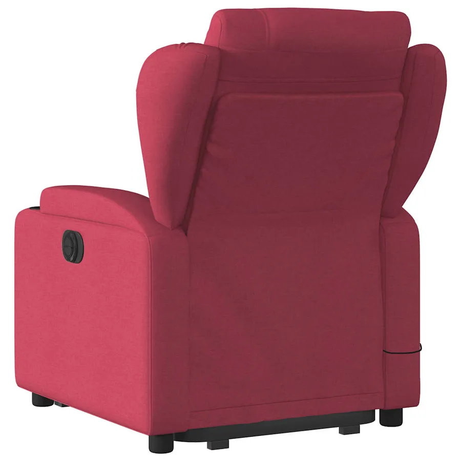 Fauteuil inclinable de massage Rouge bordeaux Tissu - 5