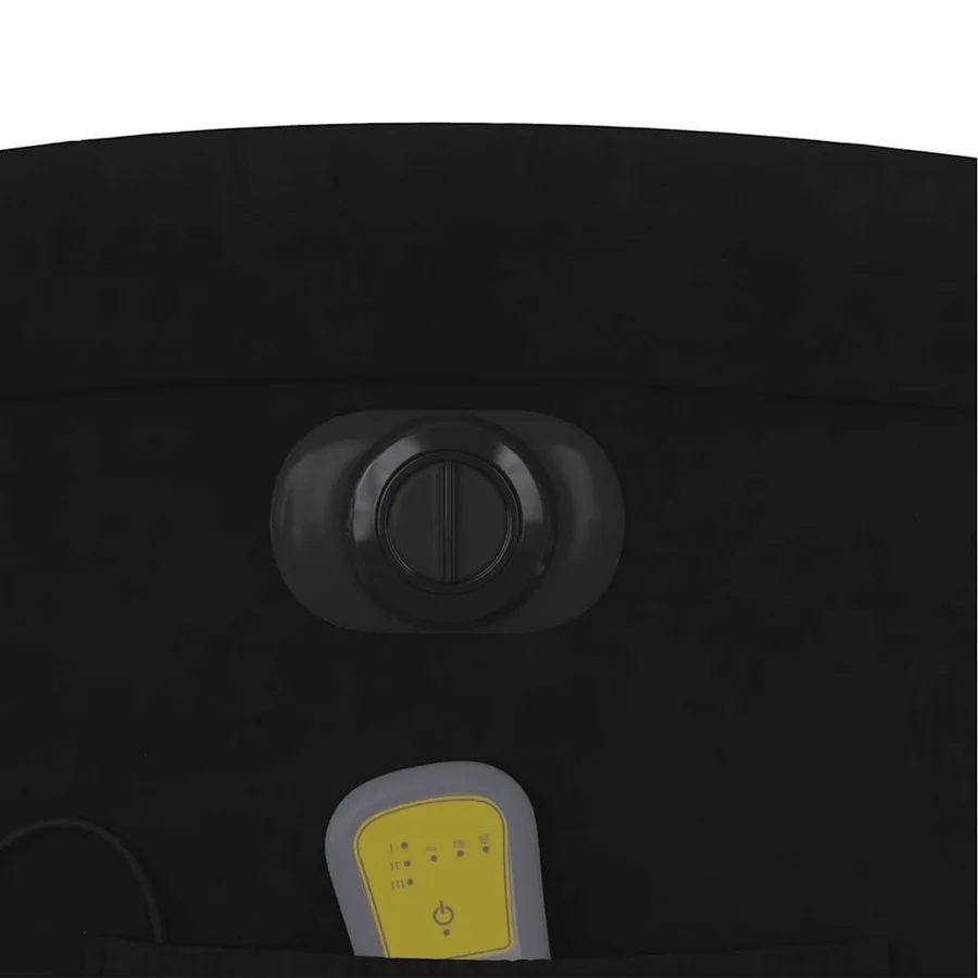 Fauteuil inclinable de massage électrique noir velours - 13