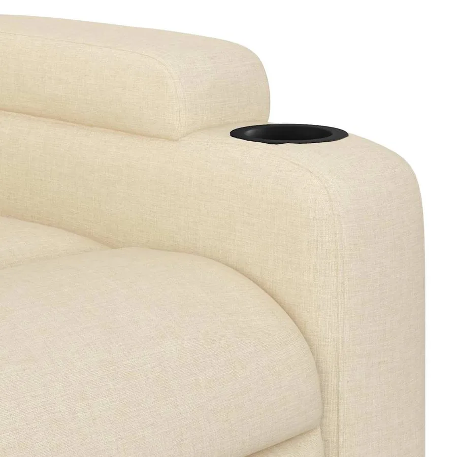 Fauteuil inclinable de massage électrique Crème Tissu - 12