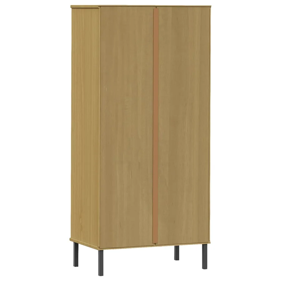 Bibliothèque à 2 tiroirs Marron 60x35x128,5 cm Bois massif OSLO - 7