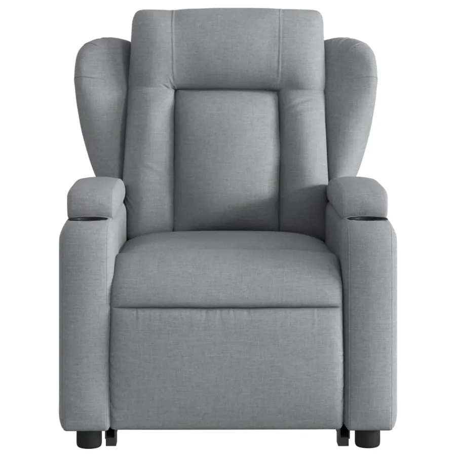 Fauteuil inclinable électrique gris clair tissu - 9