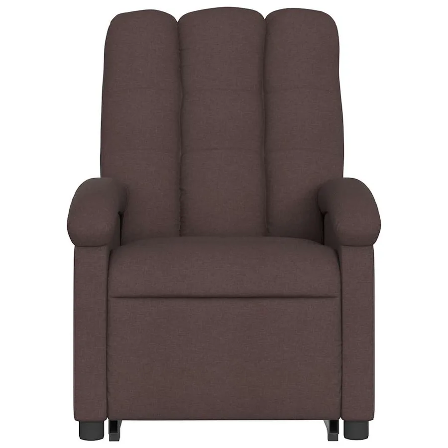 Fauteuil inclinable de massage électrique Marron foncé Tissu - 9