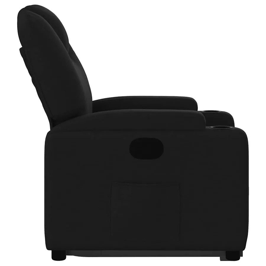 Fauteuil inclinable noir tissu - 10