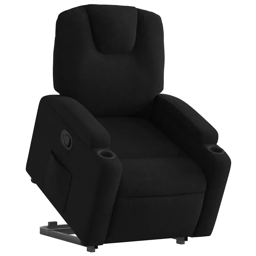 Fauteuil inclinable noir tissu - 3