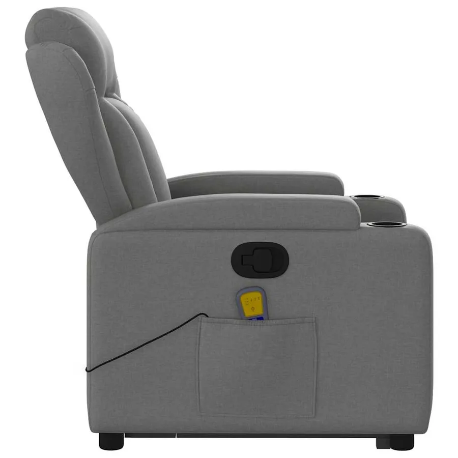 Fauteuil de massage inclinable Gris foncé Tissu - 10