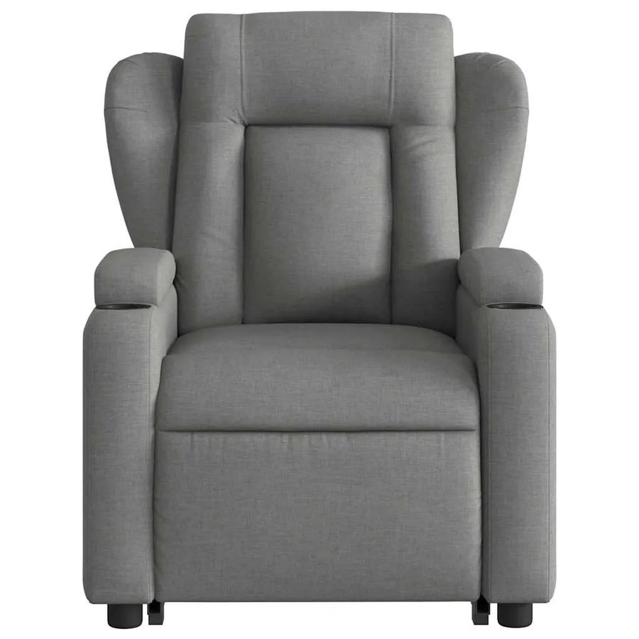 Fauteuil de massage inclinable Gris foncé Tissu - 9