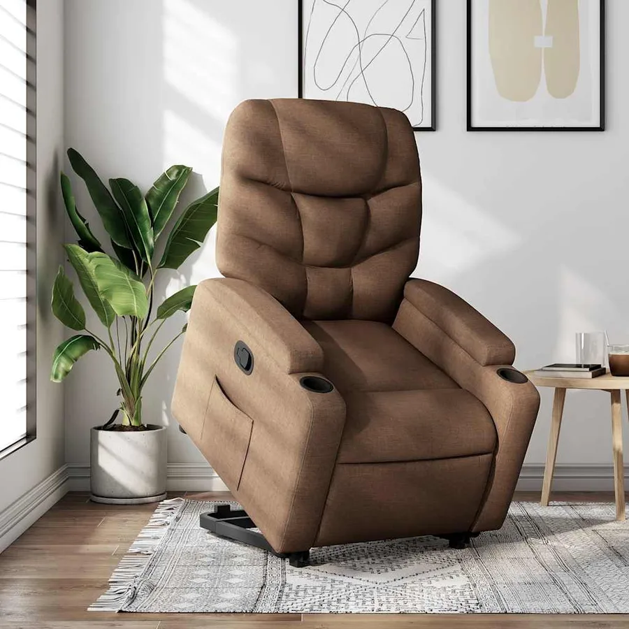 Fauteuil inclinable Marron Tissu - 16