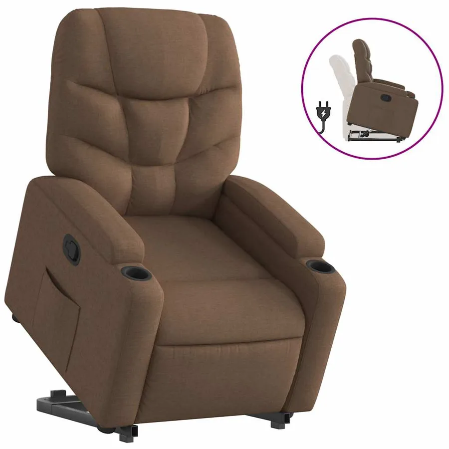Fauteuil inclinable Marron Tissu - 2