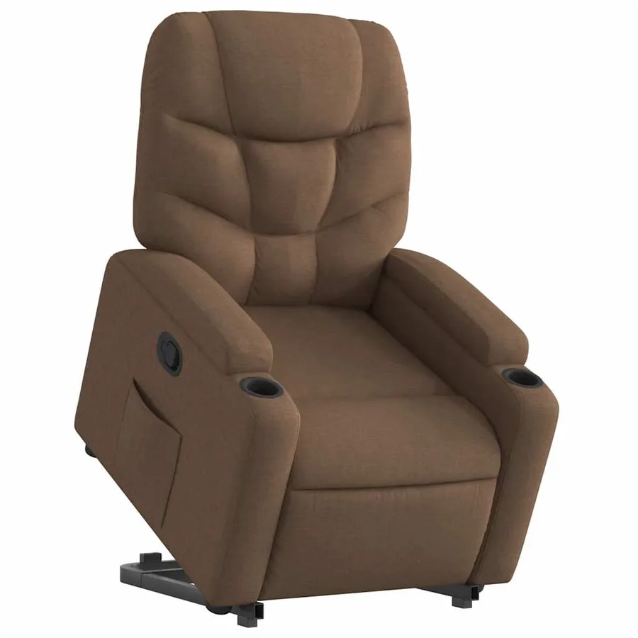 Fauteuil inclinable Marron Tissu - 3