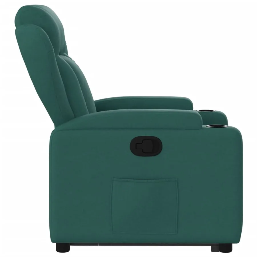 Fauteuil inclinable vert foncé tissu - 10