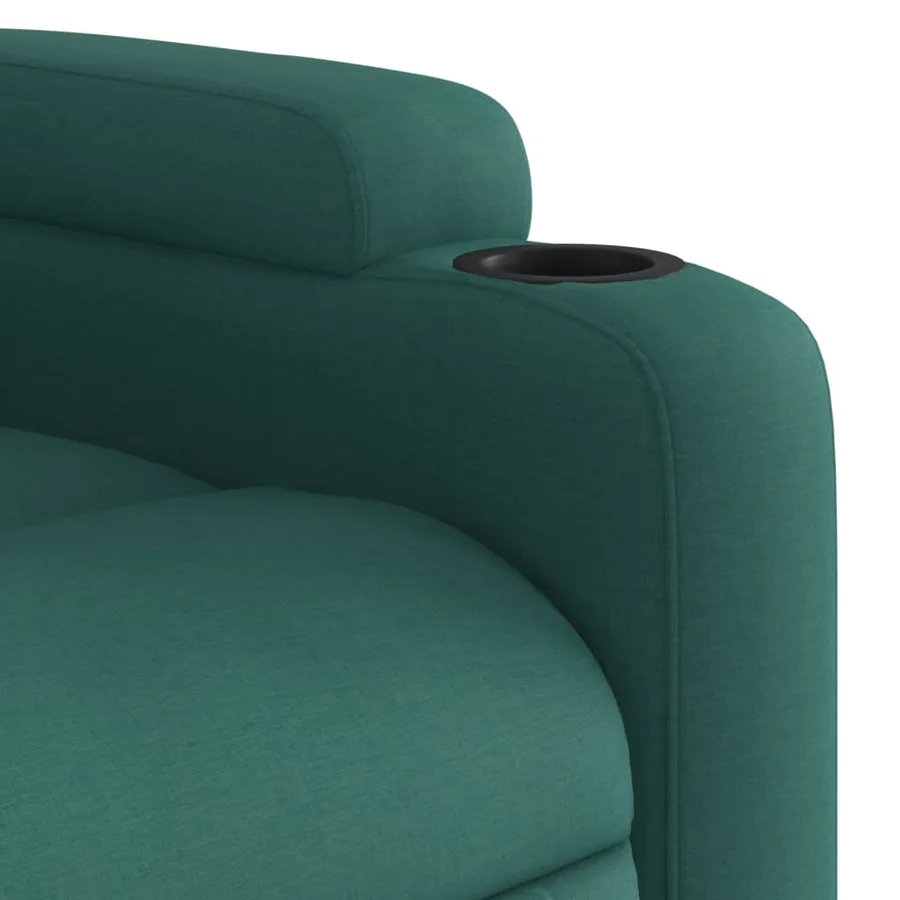 Fauteuil inclinable vert foncé tissu - 11