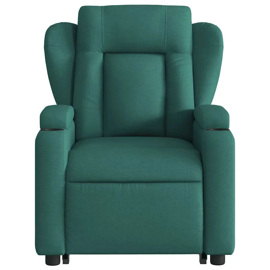 Fauteuil inclinable vert foncé tissu - 9