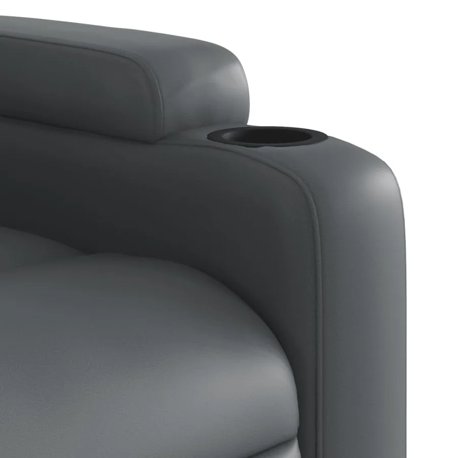 Fauteuil inclinable électrique gris similicuir - 12