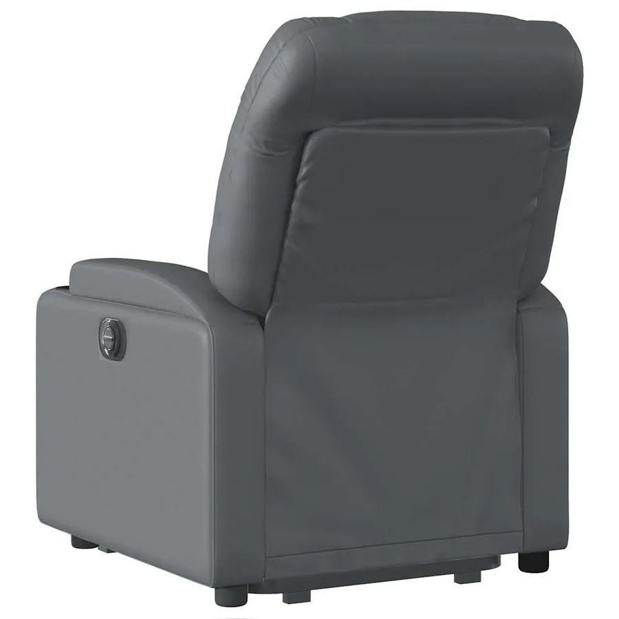 Fauteuil inclinable électrique gris similicuir - 5