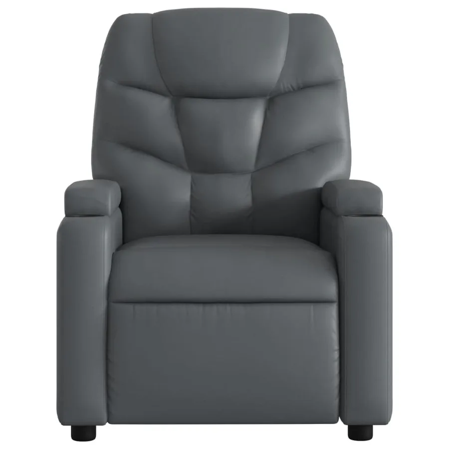 Fauteuil inclinable électrique gris similicuir - 9