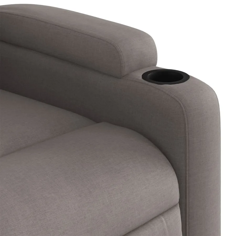 Fauteuil inclinable de massage Taupe Tissu - 11