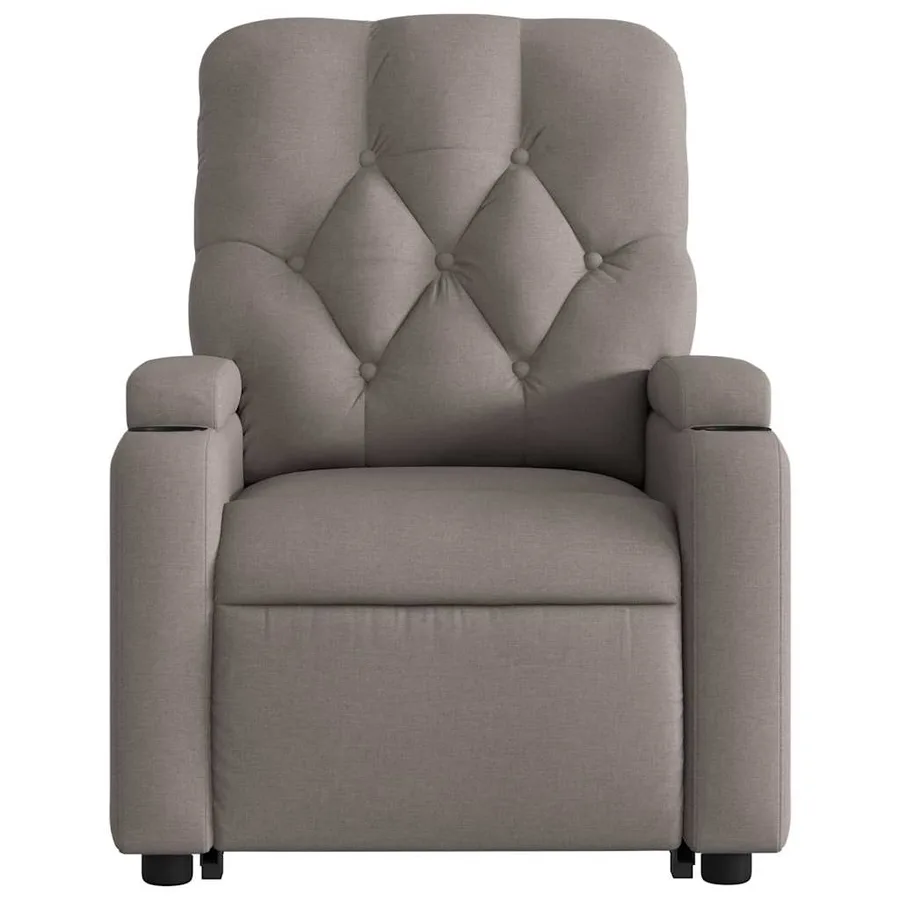 Fauteuil inclinable de massage Taupe Tissu - 9