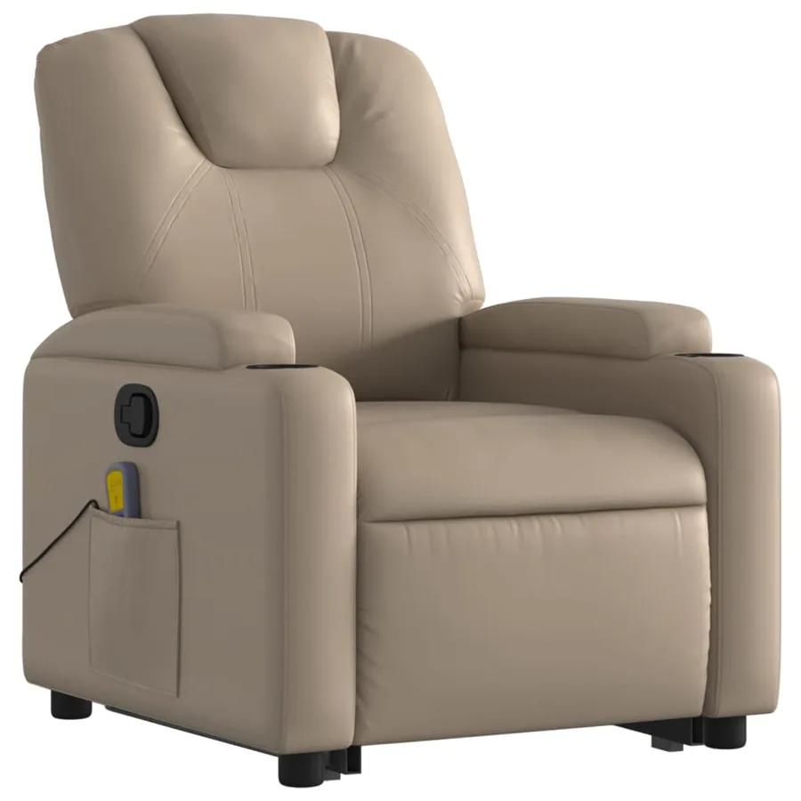 Fauteuil inclinable de massage Cappuccino Similicuir - 5