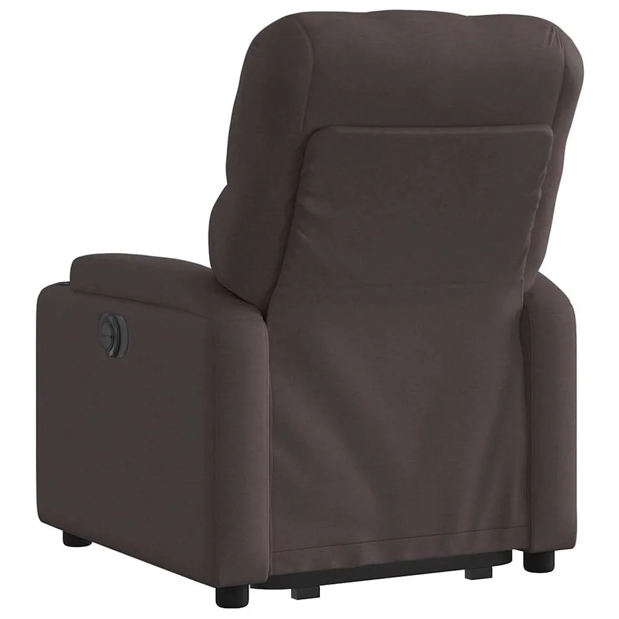 Fauteuil inclinable électrique marron foncé tissu - 5
