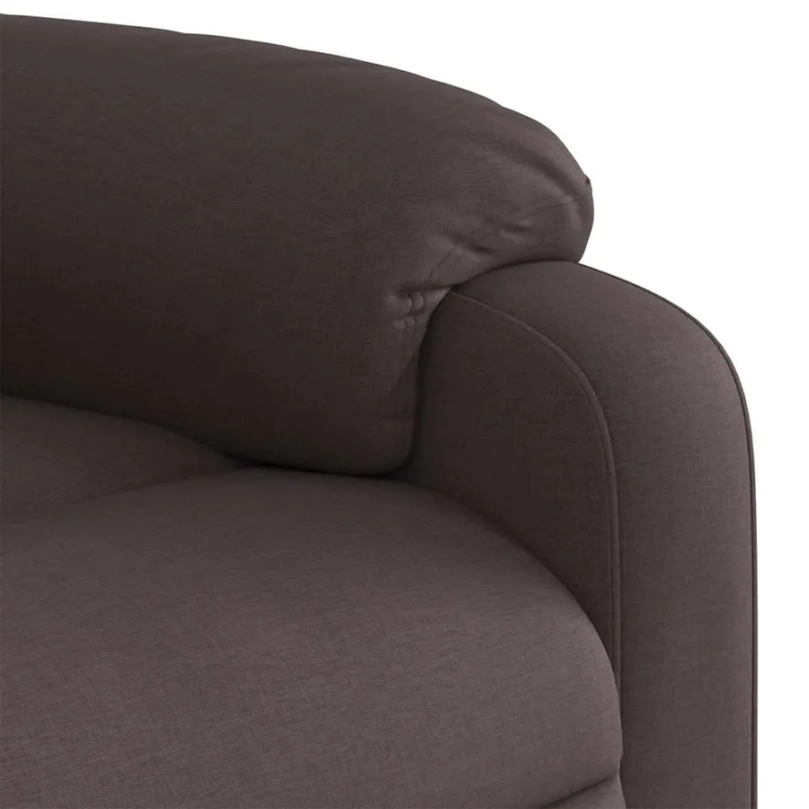 Fauteuil inclinable marron foncé tissu - 11
