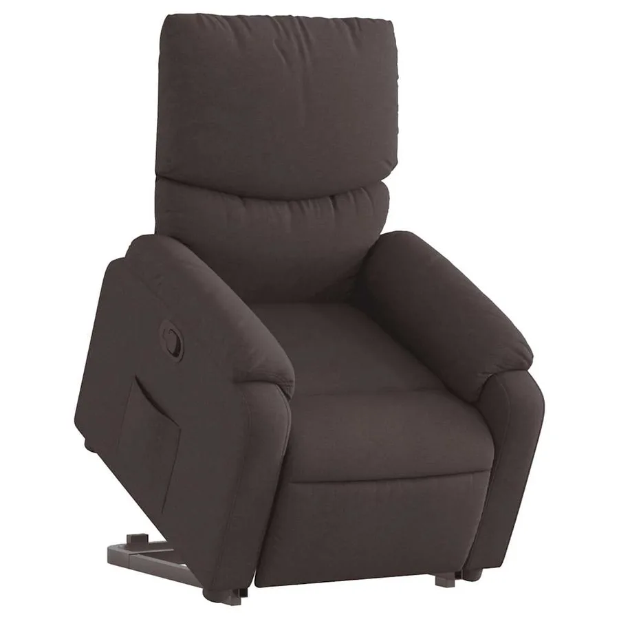 Fauteuil inclinable marron foncé tissu - 3