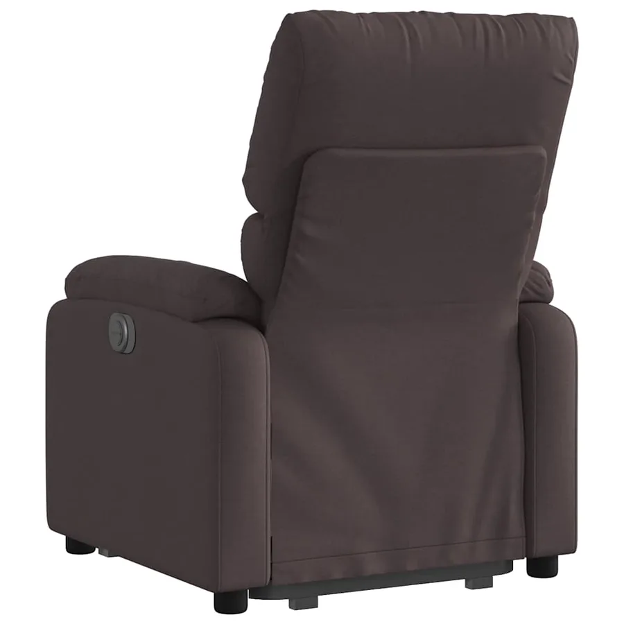 Fauteuil inclinable marron foncé tissu - 5
