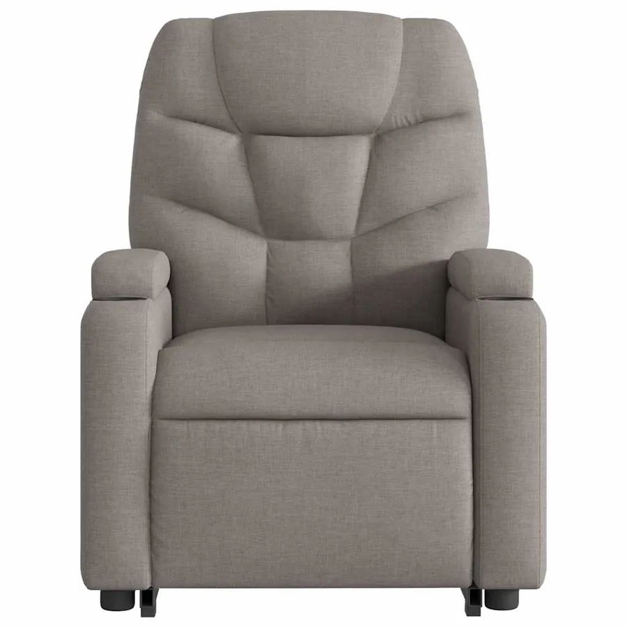 Fauteuil inclinable électrique taupe tissu - 9