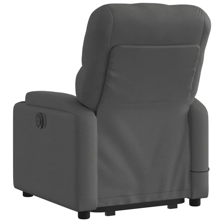 Fauteuil inclinable de massage électrique Gris foncé Tissu - 5