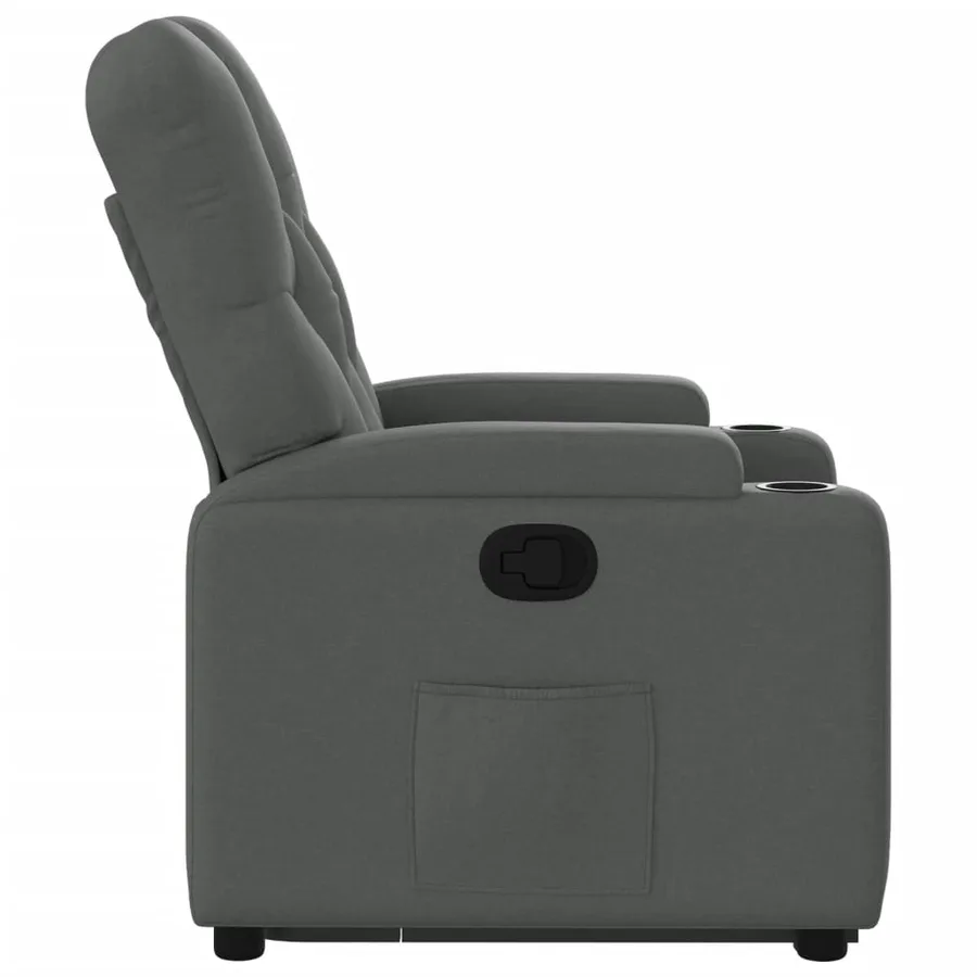 Fauteuil inclinable Gris foncé Tissu - 10