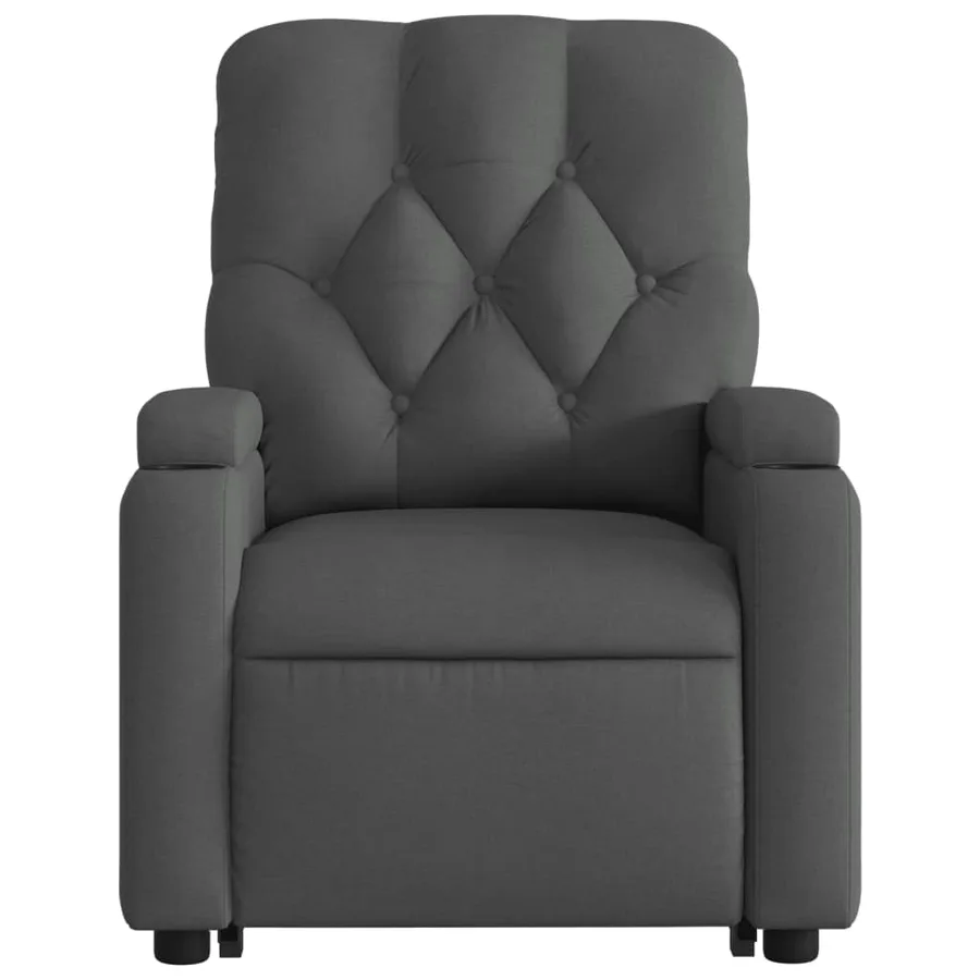 Fauteuil inclinable Gris foncé Tissu - 9