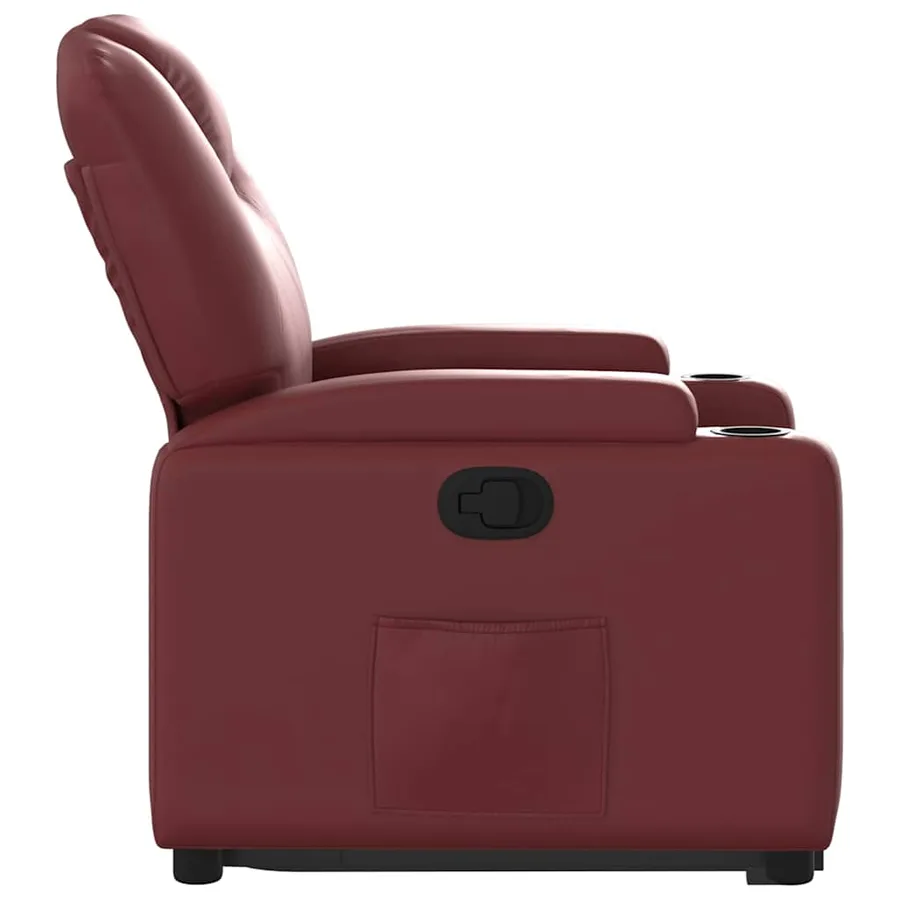Fauteuil inclinable Rouge bordeaux Similicuir - 10