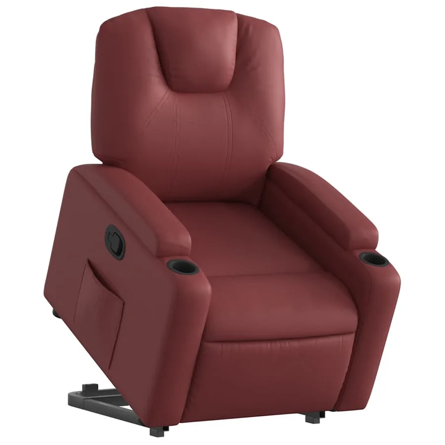 Fauteuil inclinable Rouge bordeaux Similicuir - 3