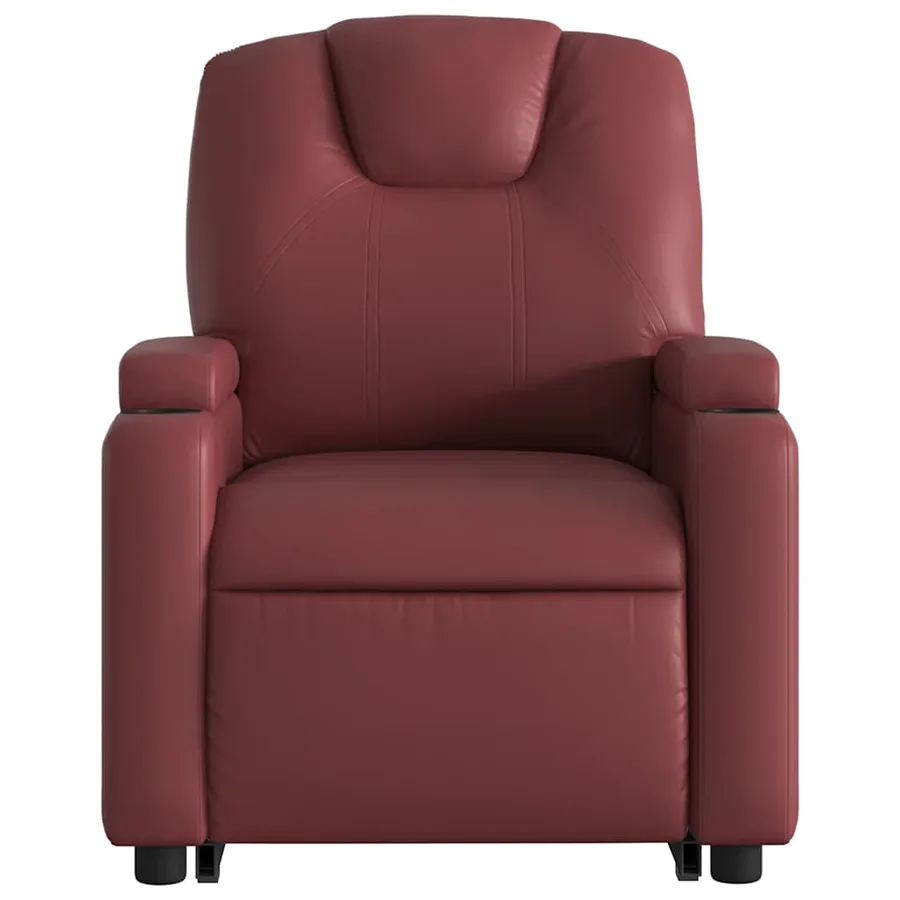 Fauteuil inclinable Rouge bordeaux Similicuir - 9